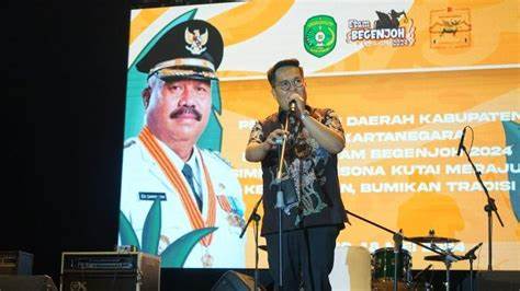 Wakil Bupati Kukar, Rendi Solihin, saat meramaikan Festival Etam Begenjoh 2024. (Istimewa)