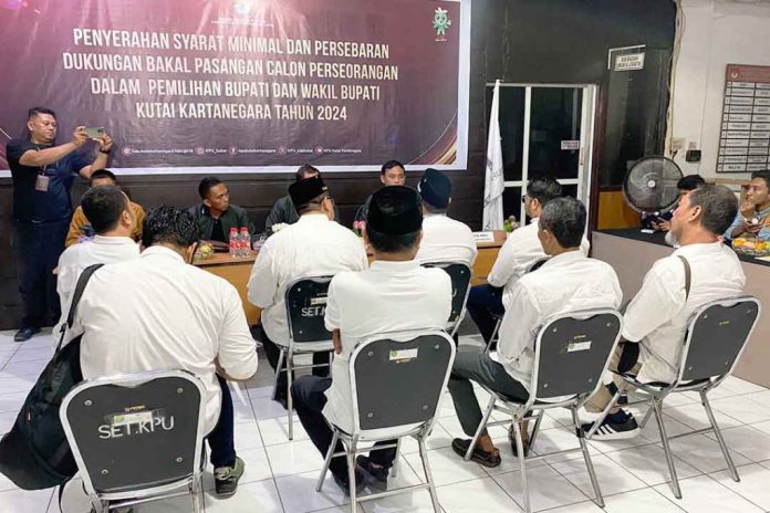 KPU Kukar menerima perbaikan syarat dukungan minimal Pilkada Kukar jalur perseorangan dari AYL-Zais. (Istimewa)