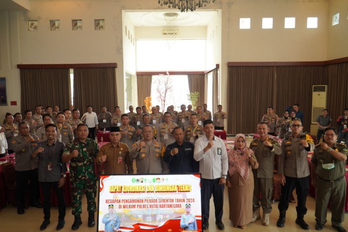 Suasana Rakor dan Bimtek Pengamanan Persiapan Pilkada 2024 di Kukar. (Istimewa)