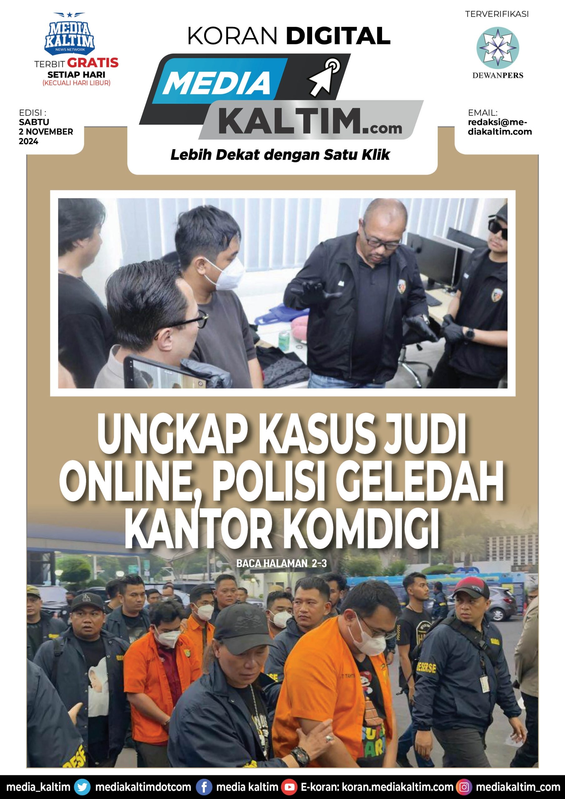 Ungkap Kasus Judi Online, Polisi Geledah Kantor Komdigi - Sumber ...